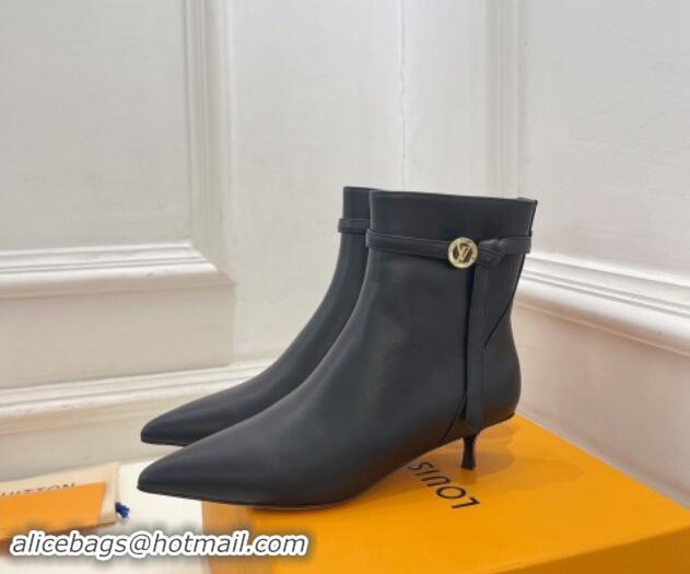 Classic Hot Louis Vuitton Stellar Ankle Boots 4cm/7cm in Black Calf Leather 1015018