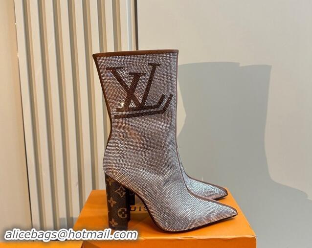 Purchase Louis Vuitton Strass Heel Ankle Boots Brown 1015031