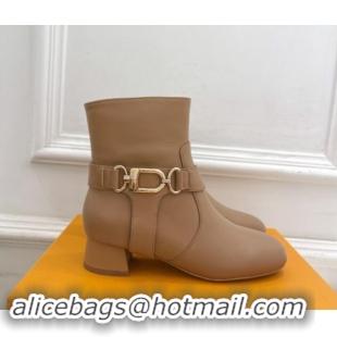 Best Product Louis Vuitton Westside Ankle Boots 3.5cm with Hook in Beige Calf Leather 1015050