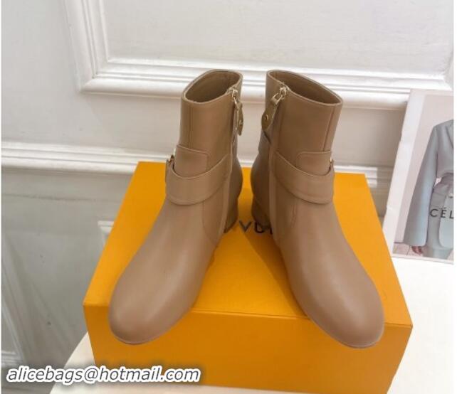 Best Product Louis Vuitton Westside Ankle Boots 3.5cm with Hook in Beige Calf Leather 1015050