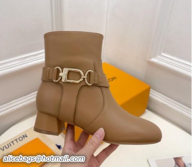 Best Product Louis Vuitton Westside Ankle Boots 3.5cm with Hook in Beige Calf Leather 1015050