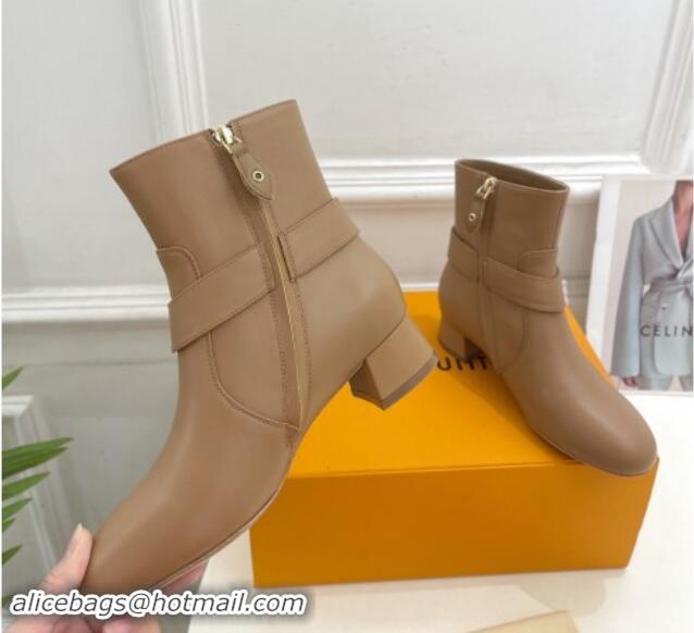 Best Product Louis Vuitton Westside Ankle Boots 3.5cm with Hook in Beige Calf Leather 1015050