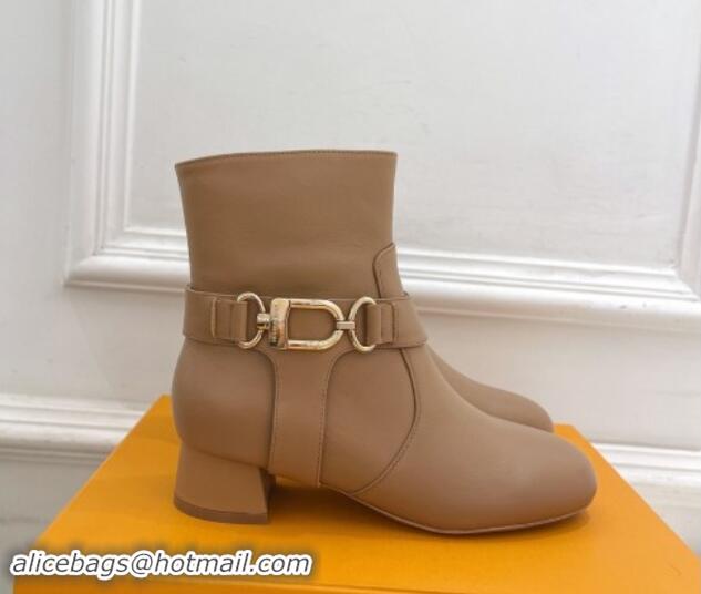 Best Product Louis Vuitton Westside Ankle Boots 3.5cm with Hook in Beige Calf Leather 1015050