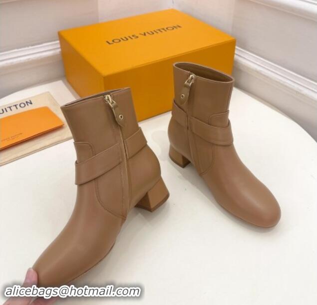 Best Product Louis Vuitton Westside Ankle Boots 3.5cm with Hook in Beige Calf Leather 1015050