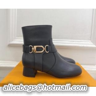 Low Cost Louis Vuitton Westside Ankle Boots 3.5cm with Hook in Black Calf Leather 1015051