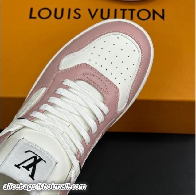 Good Looking Louis Vuitton LV Stadium Mid Top Sneakers in Monogram-Debossed Leather Pink 1114066