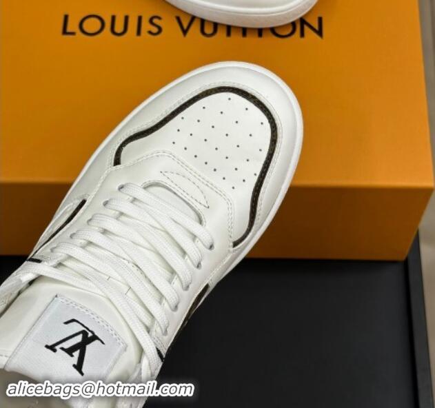 Top Design Louis Vuitton LV Stadium Mid Top Sneakers in Monogram-Debossed Leather White 1114068