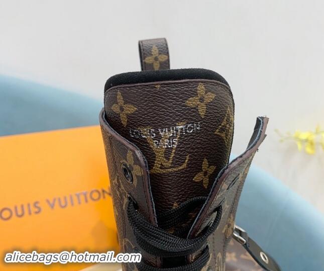 Best Price Louis Vuitton Ruby Flat Ranger Lace-up Boots in Monogram Canvas Brown 1114085