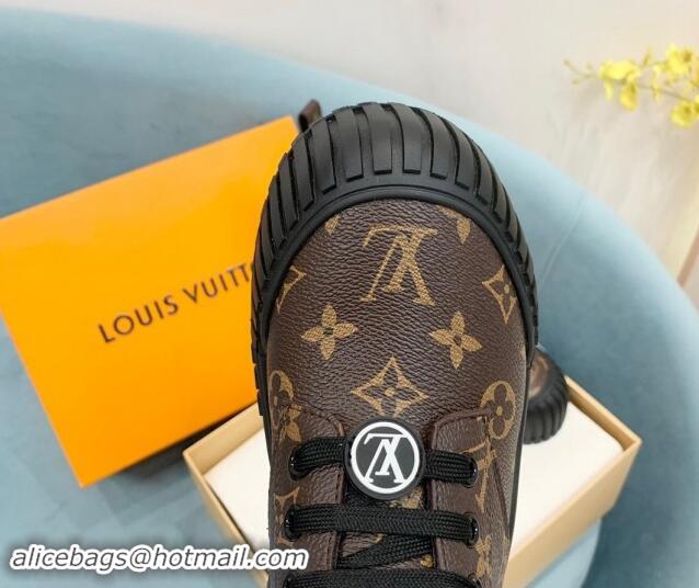 Best Price Louis Vuitton Ruby Flat Ranger Lace-up Boots in Monogram Canvas Brown 1114085