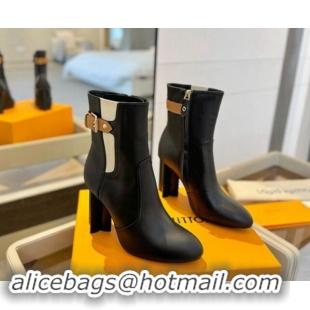 Shop Cheap Louis Vuitton Silhouette Ankle Boots 9.5cm with Buckle Black 1114097