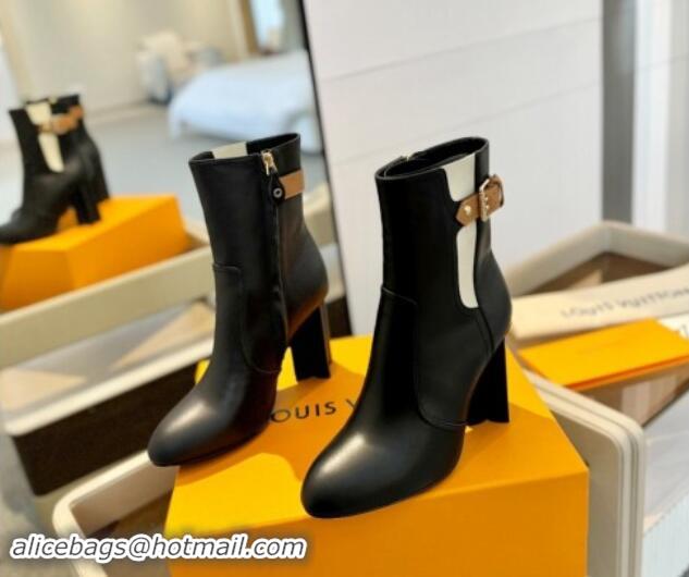 Shop Cheap Louis Vuitton Silhouette Ankle Boots 9.5cm with Buckle Black 1114097