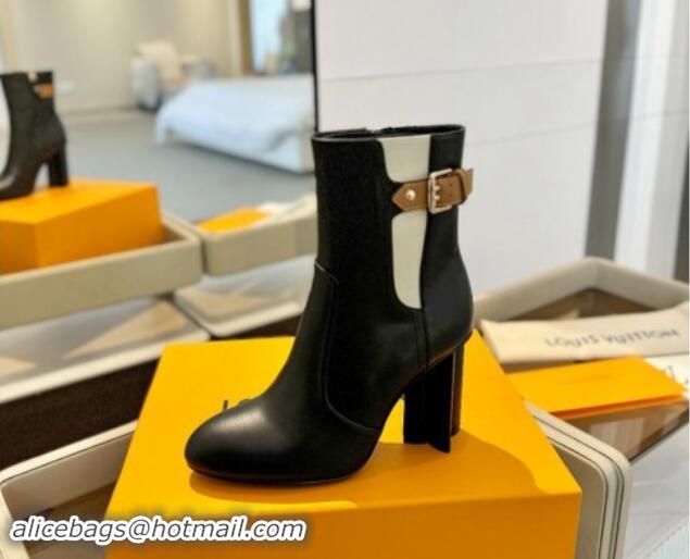 Shop Cheap Louis Vuitton Silhouette Ankle Boots 9.5cm with Buckle Black 1114097