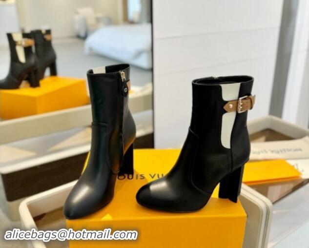 Shop Cheap Louis Vuitton Silhouette Ankle Boots 9.5cm with Buckle Black 1114097