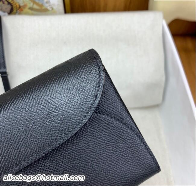 Spot Bulk Hermes CHAINE D'ANCRE To Go Wallet in Original Epsom Leather H1910 All Black 2024 (Full Handmade)