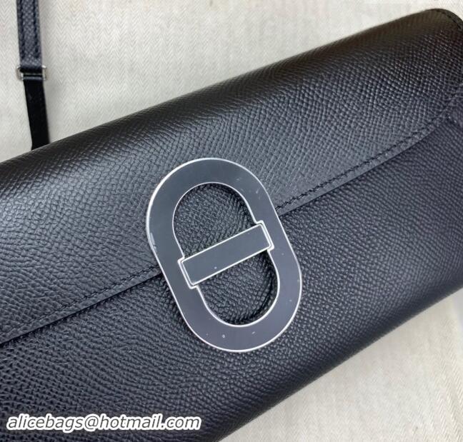 Spot Bulk Hermes CHAINE D'ANCRE To Go Wallet in Original Epsom Leather H1910 All Black 2024 (Full Handmade)