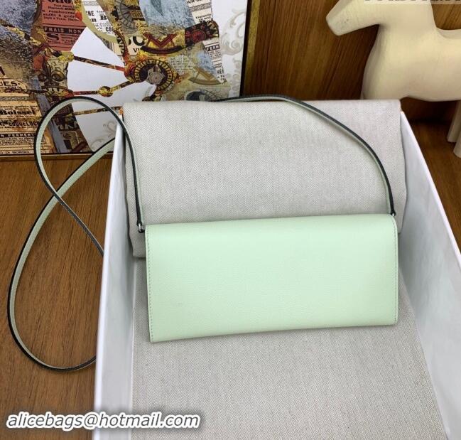 Market Sells Hermes CHAINE D'ANCRE To Go Wallet in Original Epsom Leather H1910 OS Bubble Green/Silver 2024(Full Handmad