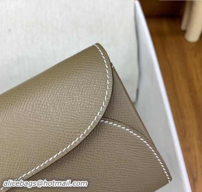 New Fashion Hermes CHAINE D'ANCRE To Go Wallet in Original Epsom Leather H1910 Etouple/Silver 2024 (Full Handmade)