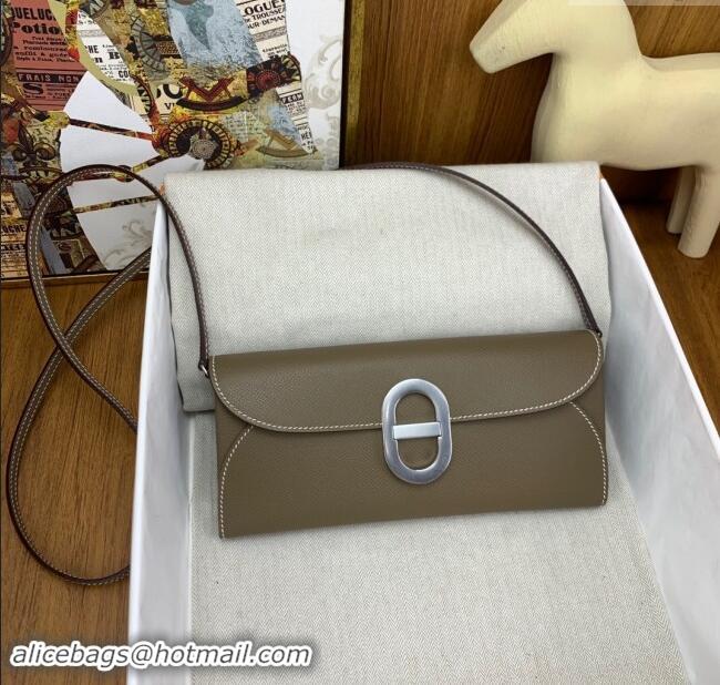 New Fashion Hermes CHAINE D'ANCRE To Go Wallet in Original Epsom Leather H1910 Etouple/Silver 2024 (Full Handmade)