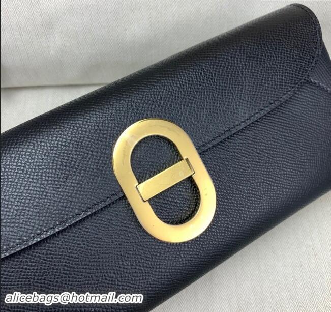 New Luxury Hermes CHAINE D'ANCRE To Go Wallet in Original Epsom Leather H1910 Black/Gold 2024(Full Handmade)