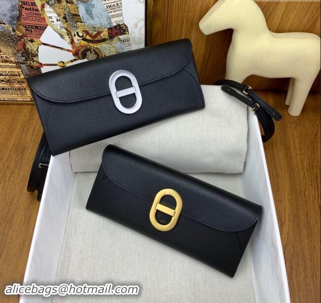 New Luxury Hermes CHAINE D'ANCRE To Go Wallet in Original Epsom Leather H1910 Black/Gold 2024(Full Handmade)