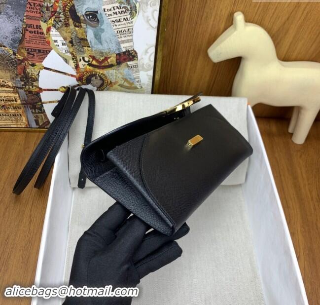 New Luxury Hermes CHAINE D'ANCRE To Go Wallet in Original Epsom Leather H1910 Black/Gold 2024(Full Handmade)