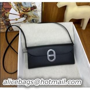 Buy Classic Hermes CHAINE D'ANCRE To Go Wallet in Original Epsom Leather H1910 Black/Silver 2024(Full Handmade)