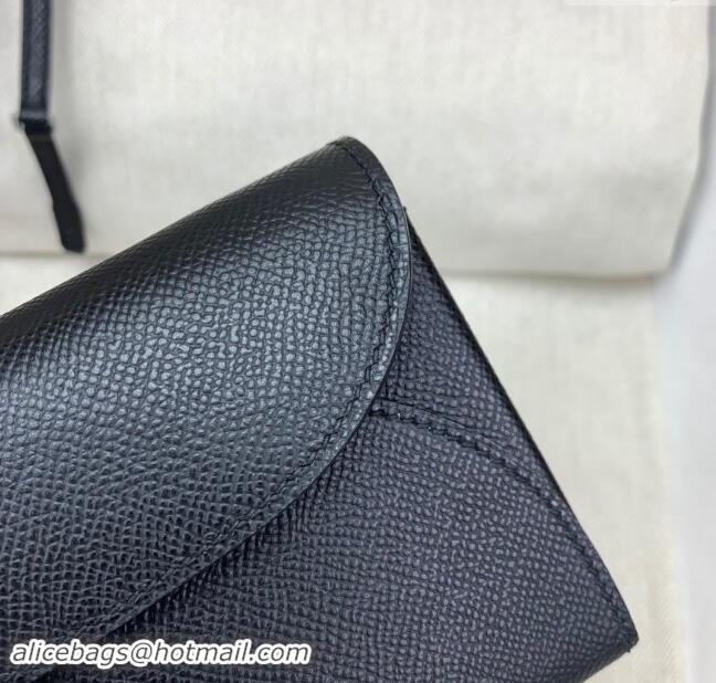 Buy Classic Hermes CHAINE D'ANCRE To Go Wallet in Original Epsom Leather H1910 Black/Silver 2024(Full Handmade)