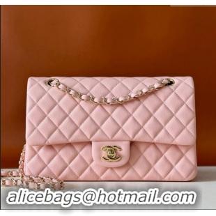 Hot Style Chanel Classic Grained Calfskin Medium Flap Bag A01112 Sakula Pink 2024