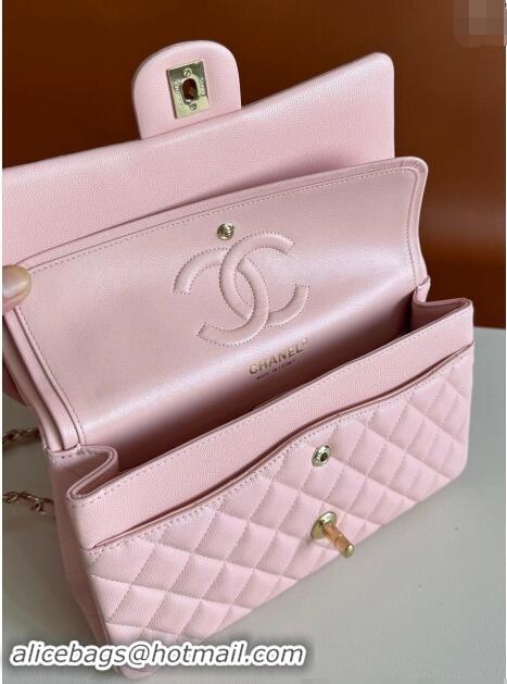 Hot Style Chanel Classic Grained Calfskin Medium Flap Bag A01112 Sakula Pink 2024