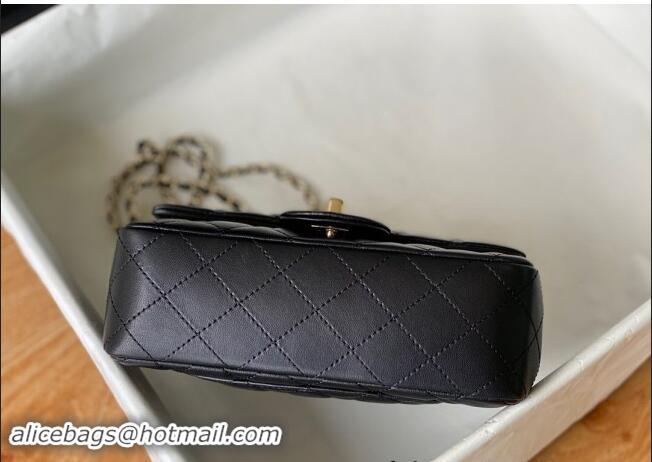 Hot Style Chanel Lambskin Mini Flap Bag with Chain Top Handle and Charm AS2431 Black 2024