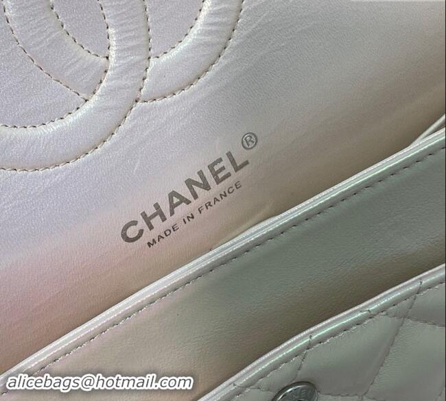 Specials Best Chanel Grained Calfskin Classic Medium Flap Bag A01112 Pearly Pink/Silver 2024