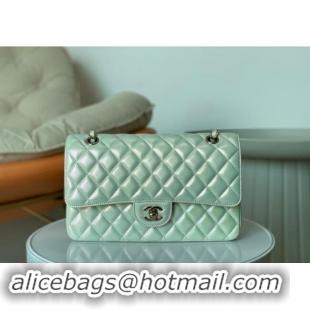 Buy Discount Chanel Grained Calfskin Classic Medium Flap Bag A01112 Pearly White/Gold 2024