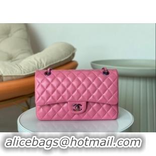 Low Price Chanel Two-Tone Lambskin Classic Medium Flap Bag A01112 Pink/Yellow 2024