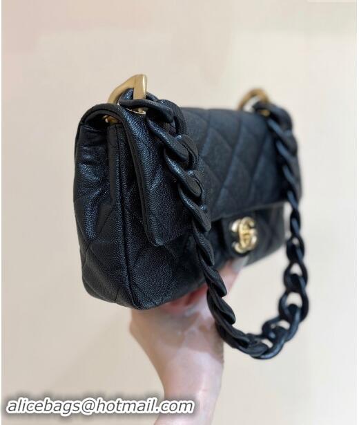 Buy Classic Chanel Grained Calfskin Flap Bag AS4788 Black 2024 Top Quality