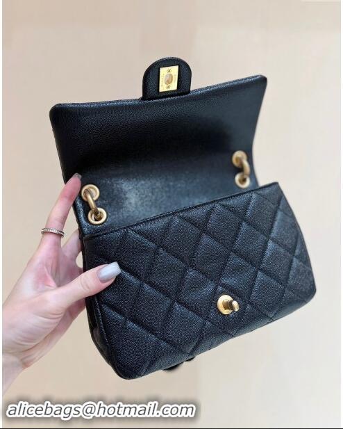 Buy Classic Chanel Grained Calfskin Flap Bag AS4788 Black 2024 Top Quality