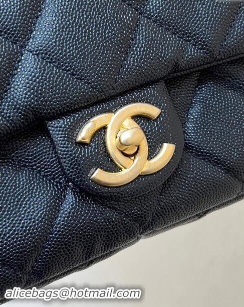 Buy Classic Chanel Grained Calfskin Flap Bag AS4788 Black 2024 Top Quality