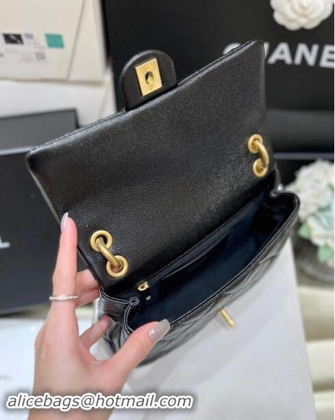 Buy Classic Chanel Grained Calfskin Flap Bag AS4788 Black 2024 Top Quality