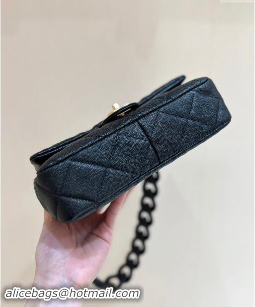 Buy Classic Chanel Grained Calfskin Flap Bag AS4788 Black 2024 Top Quality