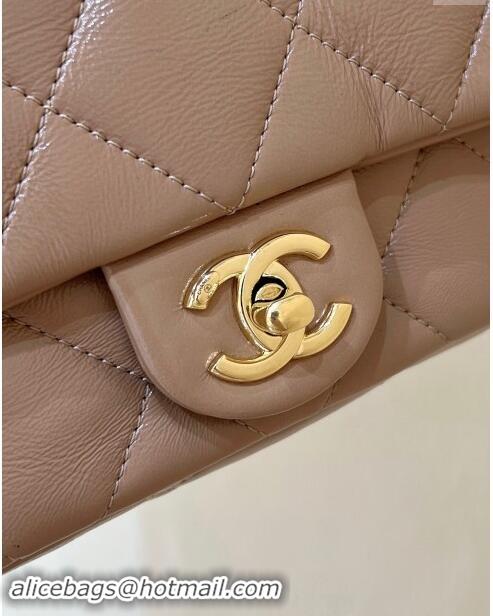 Market Sells Chanel 24B Lambskin Mini Flap Bag with Top Handle AS5032 Light Brown 2024 Top Quality