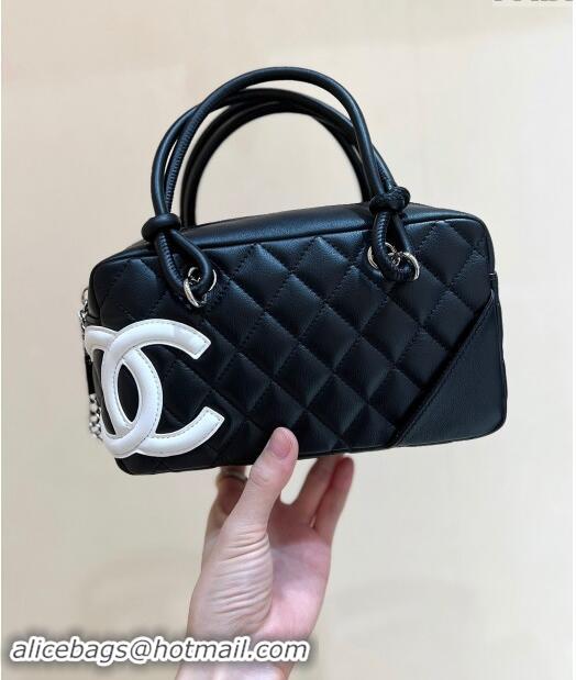 Original Cheap Chanel Cambon Mini Bowling Bag in Black Calfskin A29792 2024 Top Quality