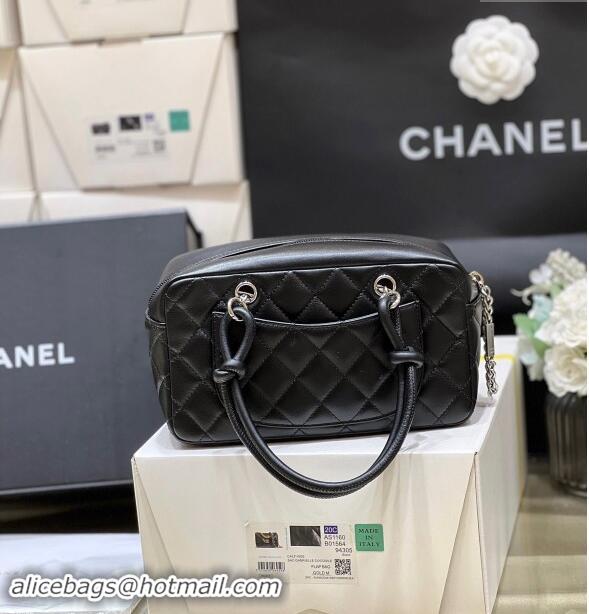 New Stylish Chanel Cambon Mini Bowling Bag in Black Calfskin A29792 2024 Top Quality