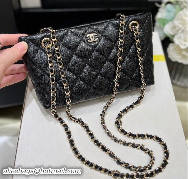 Newly Launched Chanel Classic Clutch with Chain in Haas Grained Calfskin AP4423 Black 2024 Top Quality