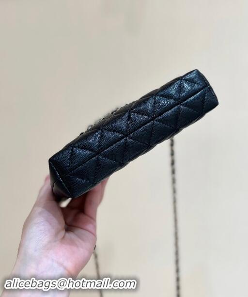 Newly Launched Chanel Classic Clutch with Chain in Haas Grained Calfskin AP4423 Black 2024 Top Quality