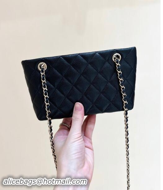 Newly Launched Chanel Classic Clutch with Chain in Haas Grained Calfskin AP4423 Black 2024 Top Quality