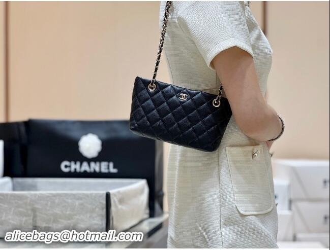 Newly Launched Chanel Classic Clutch with Chain in Haas Grained Calfskin AP4423 Black 2024 Top Quality