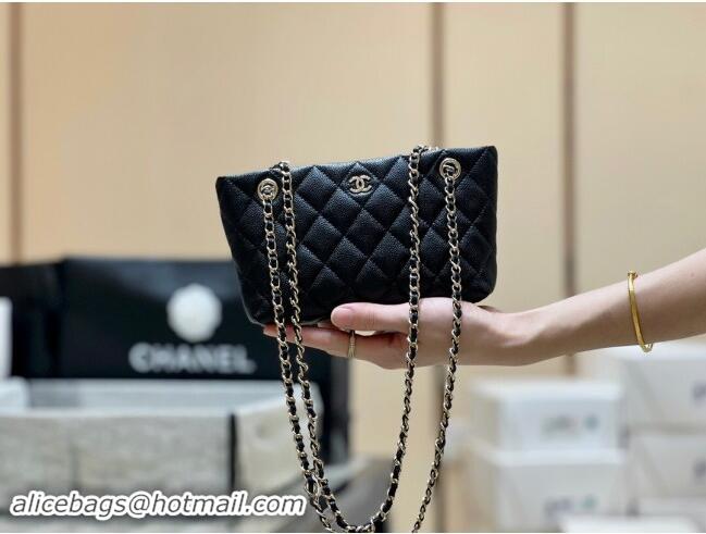 Newly Launched Chanel Classic Clutch with Chain in Haas Grained Calfskin AP4423 Black 2024 Top Quality