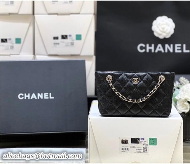 Newly Launched Chanel Classic Clutch with Chain in Haas Grained Calfskin AP4423 Black 2024 Top Quality