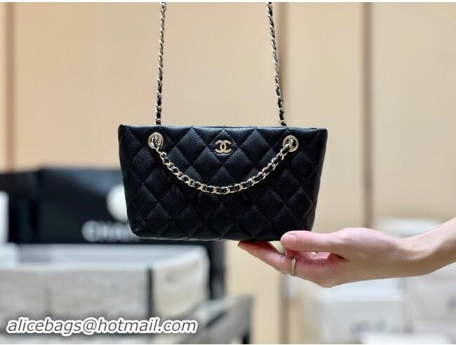 Newly Launched Chanel Classic Clutch with Chain in Haas Grained Calfskin AP4423 Black 2024 Top Quality