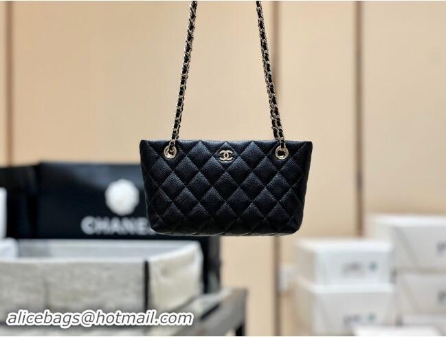 Newly Launched Chanel Classic Clutch with Chain in Haas Grained Calfskin AP4423 Black 2024 Top Quality