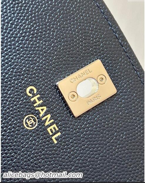 Discount Chanel Grained Calfskin Backpack AP4406 Black 2025 Top Quality